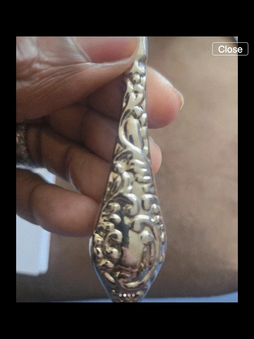Beautiful vintage magnifying glass with detailed ornate